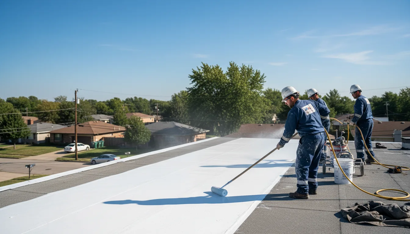 Commercial roof coating in Rockwood, IL near me